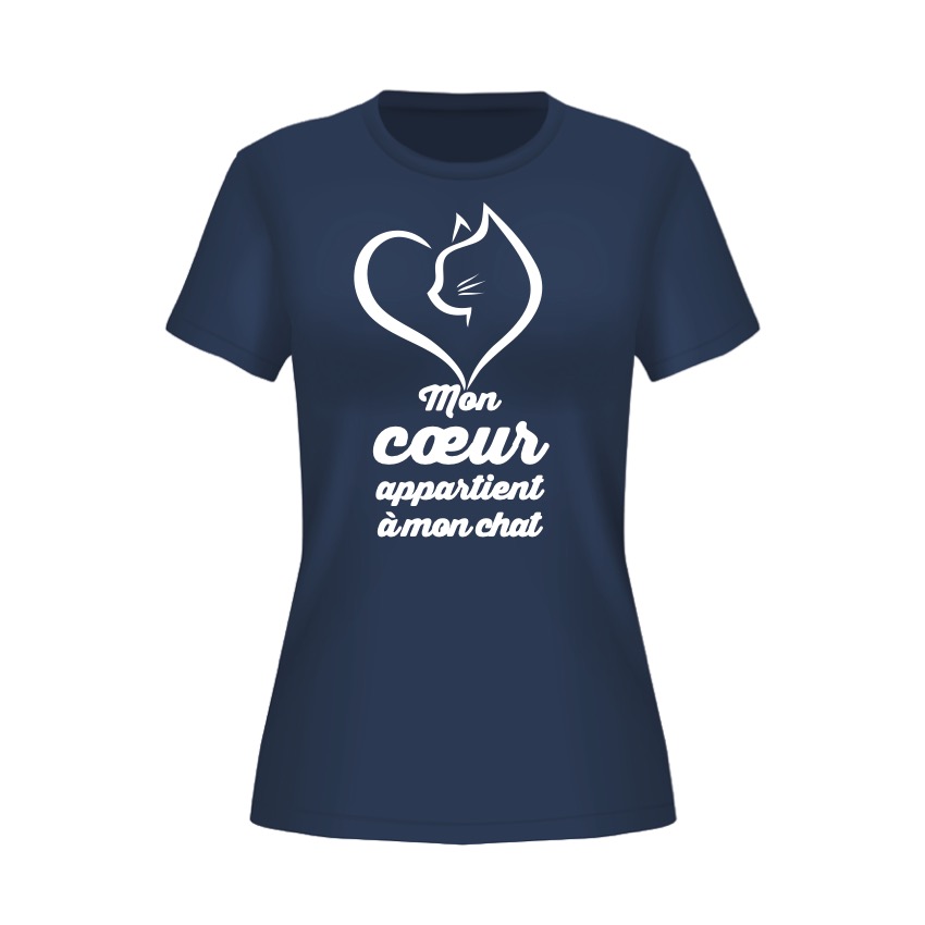 Misty & catchou tee shirt femme_mon coeur bleu
