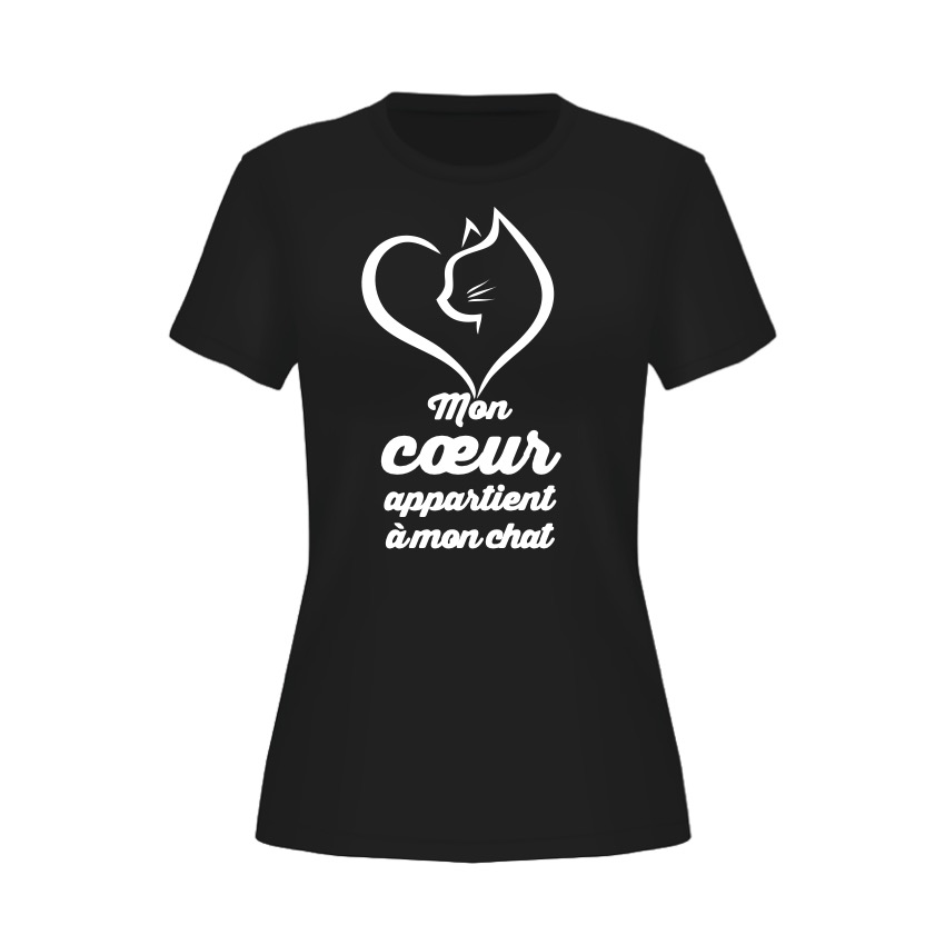 Misty & catchou tee shirt femme_mon coeur noir
